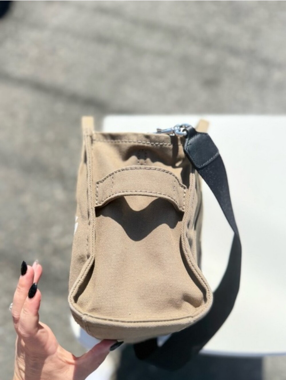 Marc Jacobs-The Small Canvas Tote Bag (Slate-Tan 🤎) - Picture 8 of 12